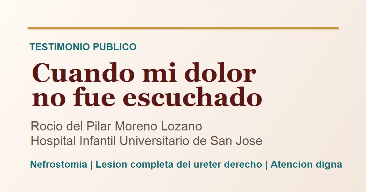 Portada del testimonio Cuando mi dolor no fue escuchado
